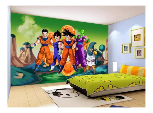 Papel De Parede Dragon Ball Goku Vegeta Anime 7,5m² Dbz259