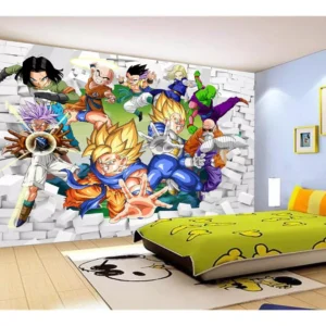 Papel De Parede Dragon Ball Goku Vegeta Anime 7,5m² Dbz26