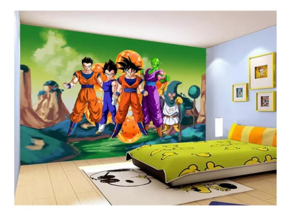 Papel De Parede Dragon Ball Goku Vegeta Anime 7,5m² Dbz260