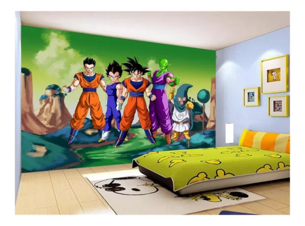 Papel De Parede Dragon Ball Goku Vegeta Anime 7,5m² Dbz261