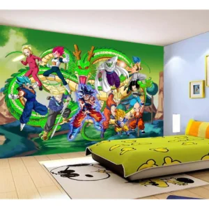 Papel De Parede Dragon Ball Goku Vegeta Anime 7,5m² Dbz263