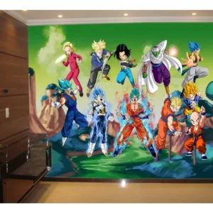 Papel De Parede Dragon Ball Goku Vegeta Anime 7,5m² Dbz267