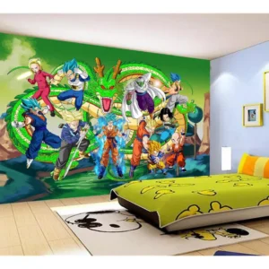 Papel De Parede Dragon Ball Goku Vegeta Anime 7,5m² Dbz268