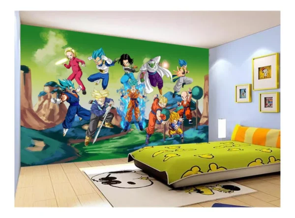 Papel De Parede Dragon Ball Goku Vegeta Anime 7,5m² Dbz269