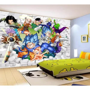 Papel De Parede Dragon Ball Goku Vegeta Anime 7,5m² Dbz27