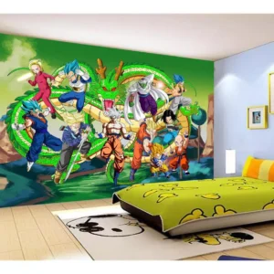 Papel De Parede Dragon Ball Goku Vegeta Anime 7,5m² Dbz271