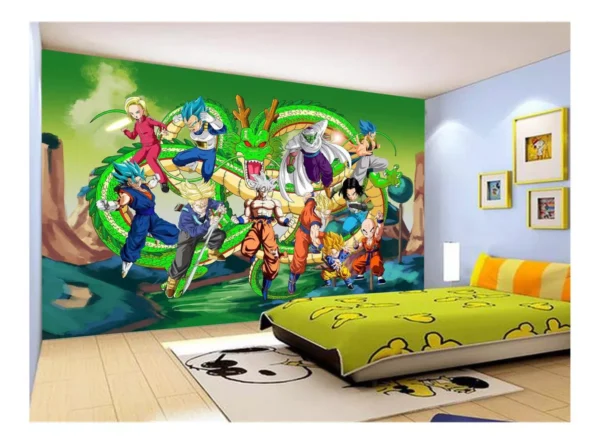 Papel De Parede Dragon Ball Goku Vegeta Anime 7,5m² Dbz271