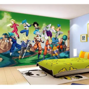 Papel De Parede Dragon Ball Goku Vegeta Anime 7,5m² Dbz272