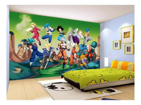 Papel De Parede Dragon Ball Goku Vegeta Anime 7,5m² Dbz272