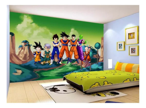 Papel De Parede Dragon Ball Goku Vegeta Anime 7,5m² Dbz273