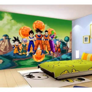 Papel De Parede Dragon Ball Goku Vegeta Anime 7,5m² Dbz274