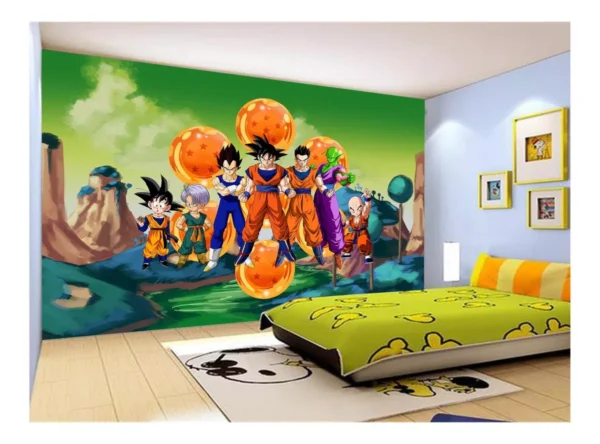 Papel De Parede Dragon Ball Goku Vegeta Anime 7,5m² Dbz274