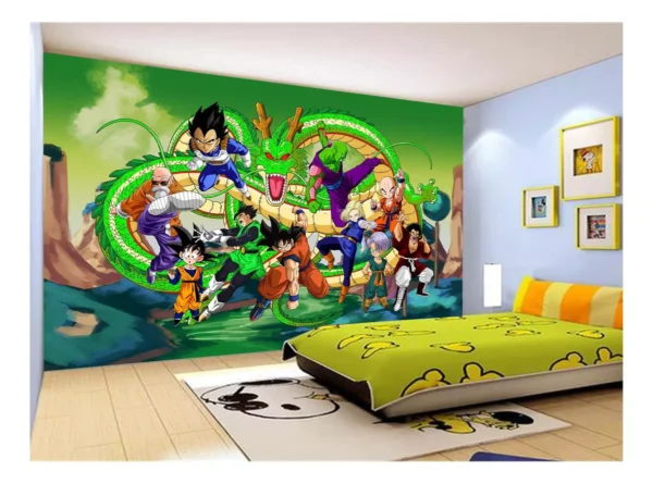 Papel De Parede Dragon Ball Goku Vegeta Anime 7,5m² Dbz277