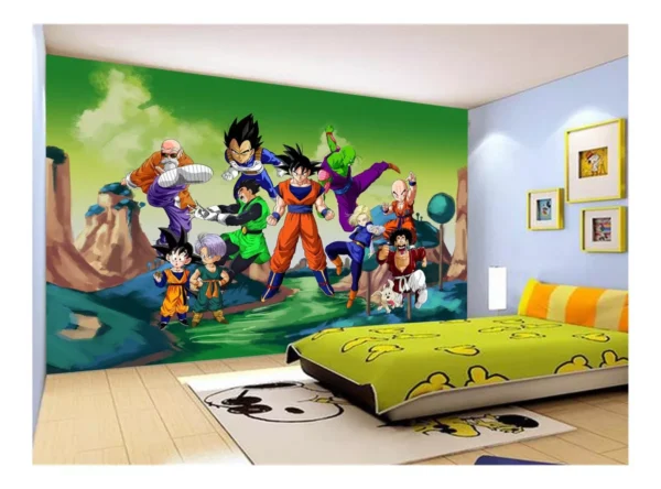 Papel De Parede Dragon Ball Goku Vegeta Anime 7,5m² Dbz279