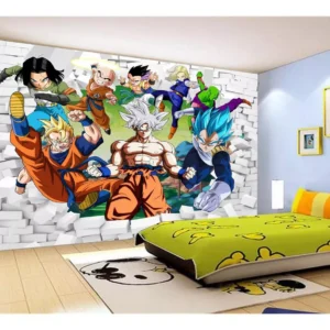 Papel De Parede Dragon Ball Goku Vegeta Anime 7,5m² Dbz28