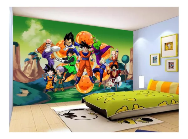 Papel De Parede Dragon Ball Goku Vegeta Anime 7,5m² Dbz280