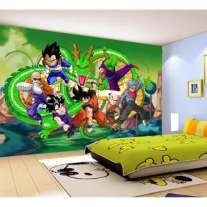 Papel De Parede Dragon Ball Goku Vegeta Anime 7,5m² Dbz287