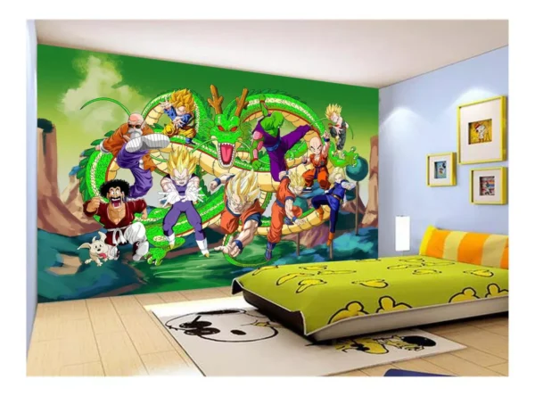 Papel De Parede Dragon Ball Goku Vegeta Anime 7,5m² Dbz288