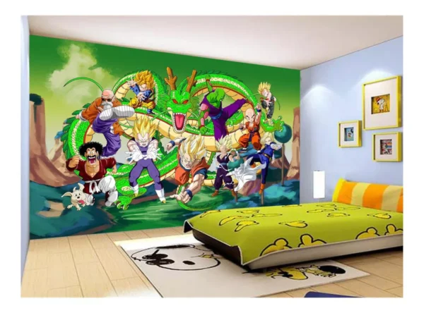 Papel De Parede Dragon Ball Goku Vegeta Anime 7,5m² Dbz289