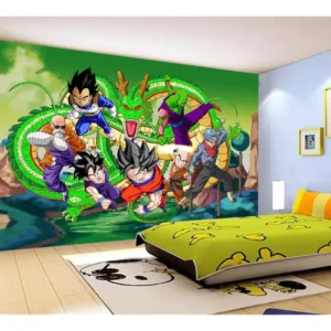 Papel De Parede Dragon Ball Goku Vegeta Anime 7,5m² Dbz290