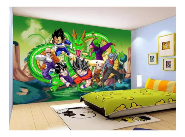 Papel De Parede Dragon Ball Goku Vegeta Anime 7,5m² Dbz290