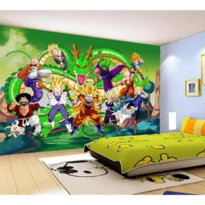 Papel De Parede Dragon Ball Goku Vegeta Anime 7,5m² Dbz291