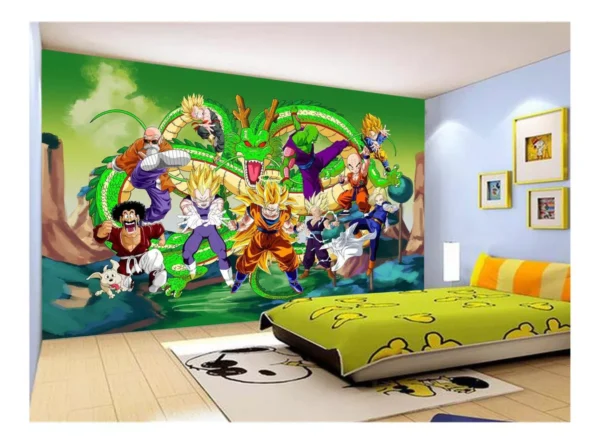 Papel De Parede Dragon Ball Goku Vegeta Anime 7,5m² Dbz291