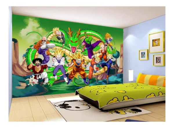 Papel De Parede Dragon Ball Goku Vegeta Anime 7,5m² Dbz292