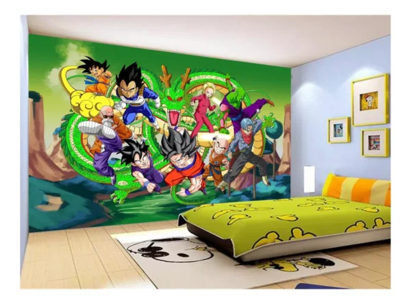 Papel De Parede Dragon Ball Goku Vegeta Anime 7,5m² Dbz293