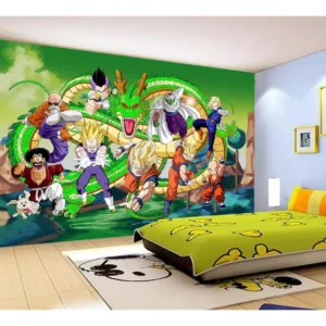 Papel De Parede Dragon Ball Goku Vegeta Anime 7,5m² Dbz296