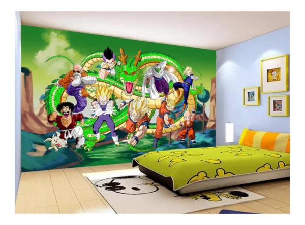 Papel De Parede Dragon Ball Goku Vegeta Anime 7,5m² Dbz296