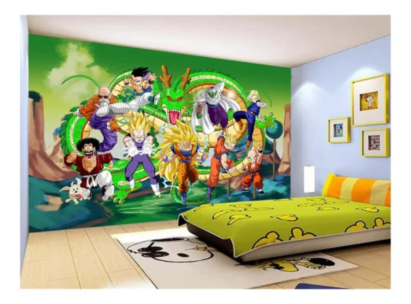 Papel De Parede Dragon Ball Goku Vegeta Anime 7,5m² Dbz298