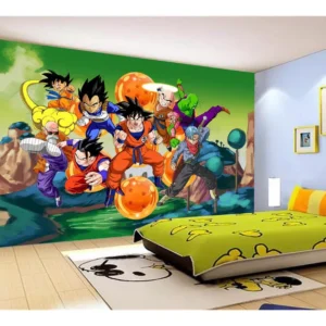 Papel De Parede Dragon Ball Goku Vegeta Anime 7,5m² Dbz302