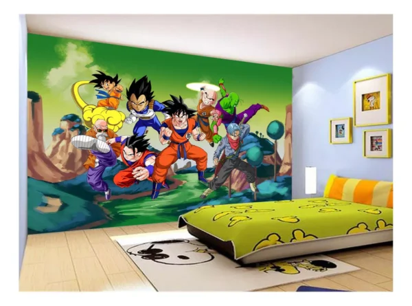 Papel De Parede Dragon Ball Goku Vegeta Anime 7,5m² Dbz303