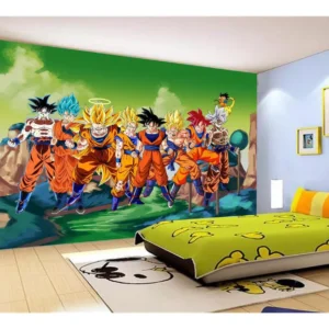 Papel De Parede Dragon Ball Goku Vegeta Anime 7,5m² Dbz304