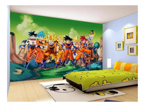 Papel De Parede Dragon Ball Goku Vegeta Anime 7,5m² Dbz304