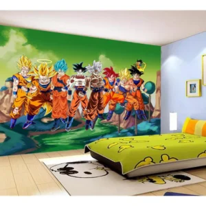 Papel De Parede Dragon Ball Goku Vegeta Anime 7,5m² Dbz306