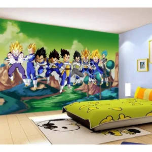 Papel De Parede Dragon Ball Goku Vegeta Anime 7,5m² Dbz307