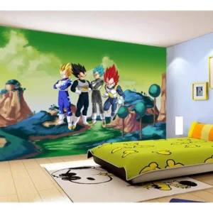 Papel De Parede Dragon Ball Goku Vegeta Anime 7,5m² Dbz308