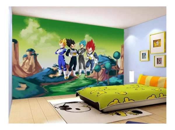 Papel De Parede Dragon Ball Goku Vegeta Anime 7,5m² Dbz308