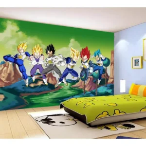 Papel De Parede Dragon Ball Goku Vegeta Anime 7,5m² Dbz309