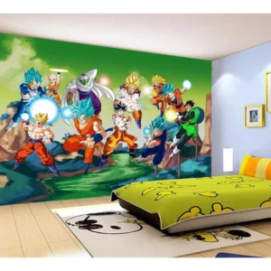 Papel De Parede Dragon Ball Goku Vegeta Anime 7,5m² Dbz310