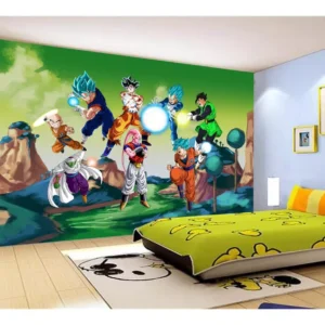 Papel De Parede Dragon Ball Goku Vegeta Anime 7,5m² Dbz315