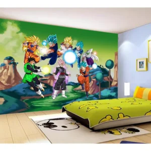 Papel De Parede Dragon Ball Goku Vegeta Anime 7,5m² Dbz318