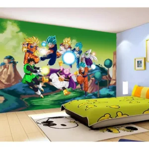 Papel De Parede Dragon Ball Goku Vegeta Anime 7,5m² Dbz319