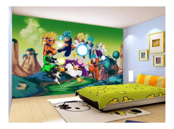 Papel De Parede Dragon Ball Goku Vegeta Anime 7,5m² Dbz319