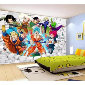 Papel De Parede Dragon Ball Goku Vegeta Anime 7,5m² Dbz32