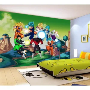 Papel De Parede Dragon Ball Goku Vegeta Anime 7,5m² Dbz320