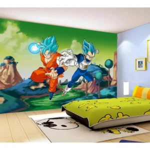 Papel De Parede Dragon Ball Goku Vegeta Anime 7,5m² Dbz321