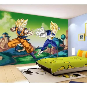 Papel De Parede Dragon Ball Goku Vegeta Anime 7,5m² Dbz323